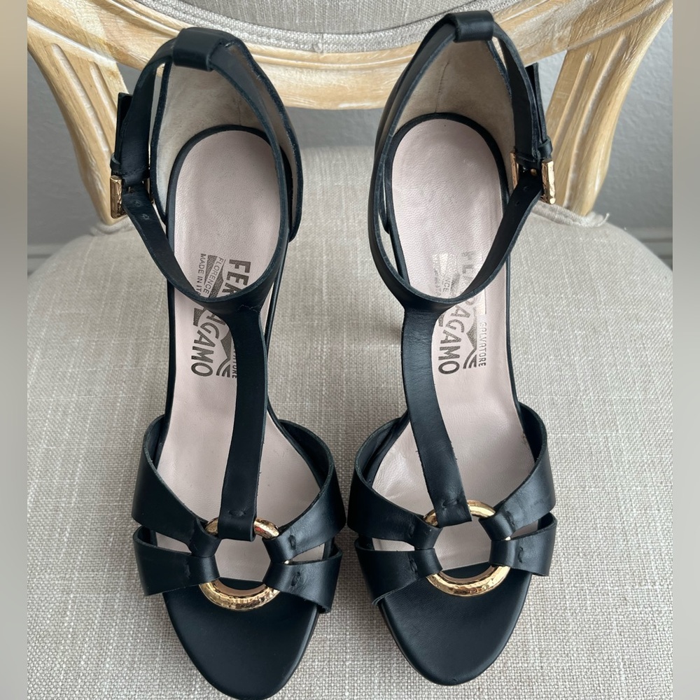 Ferragamo platform sandal heel